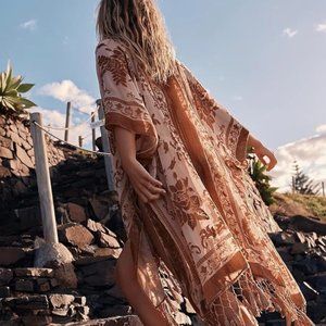 ✨HOST PICK✨ Free People Nightbird Burnout Velvet Kimono